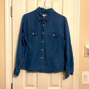 Talbots Long Sleeve Denim Top